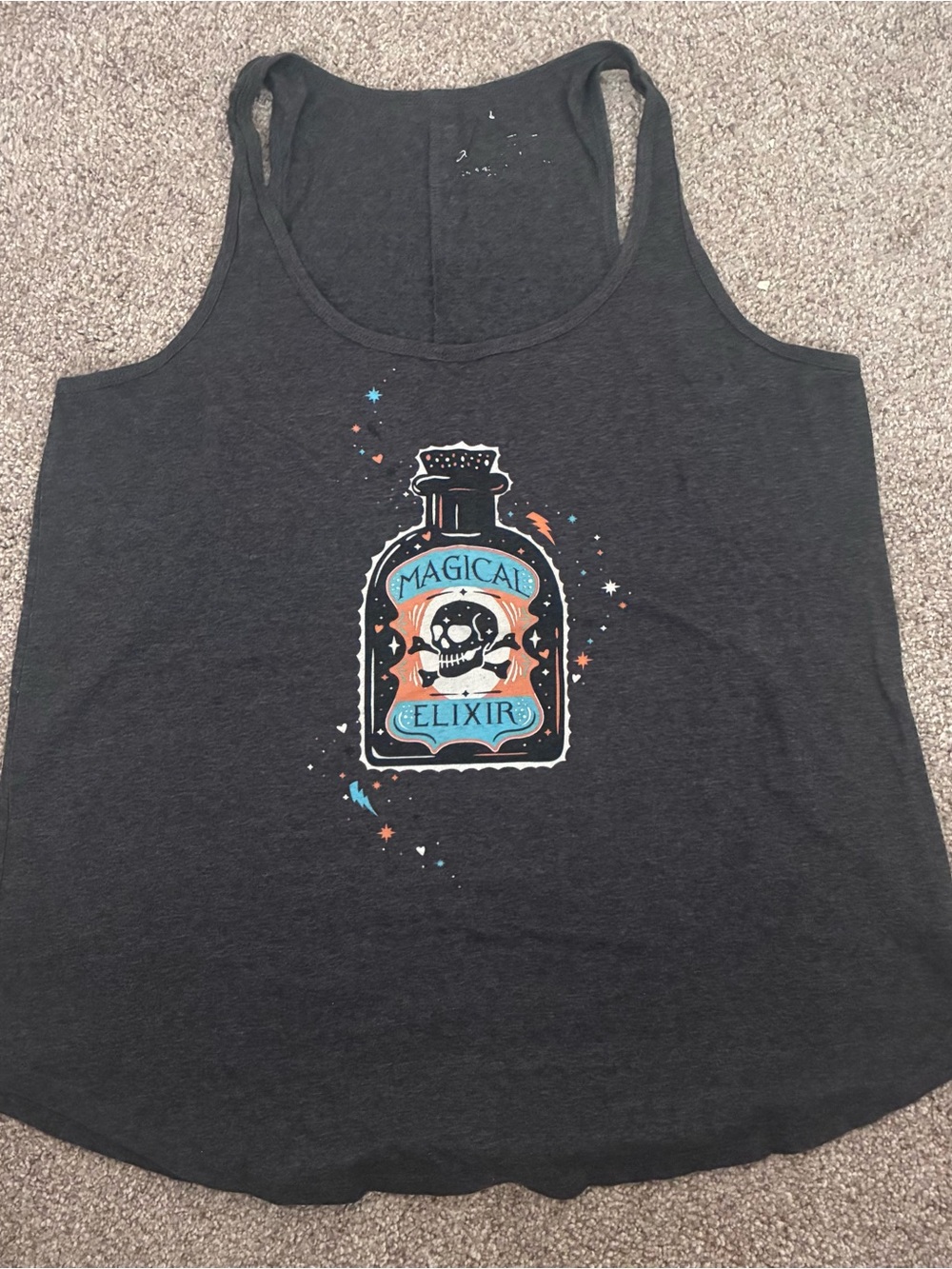 torrid Black Tank Top with Orange & Blue Magical Elixir Graphic